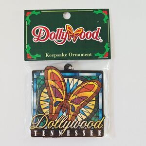 Dollywood Keepsake Ornament Tennessee Butterfly Souvenir Wooden Wood Charm